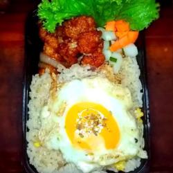 Ricebox Chicken Teriyaki   Es Teh Manis