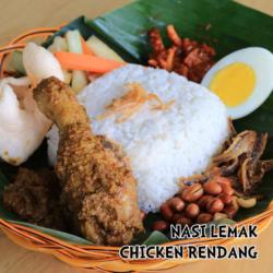 Nasi Lemak Chicken Rendang