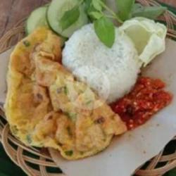 Nasi Penyet Telor Dadar