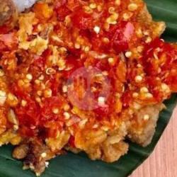 (tanpa Nasi)ayam Geprek Sambal Bawang Tempe Tahu