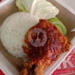 Ayam Geprek Sambal Terasi   Nasi