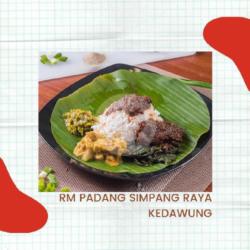 Nasi Rendang Perkedel