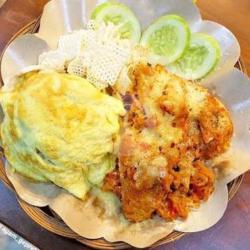 Ayam Geprek Omlet Keju