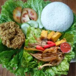 Promo Paket Nasi Enak 6 (nasi Ikan Pipih Garing Krenyess ..)