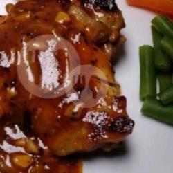 Chicken Steak Rice Dada Bbq Sauce Ala Hotel Bintang 5