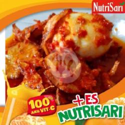 N.teri Telor Bulat Sambal Jengkol Es Nutrisari