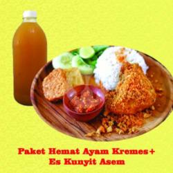 Paket Hemat Ayam Kremes & 1 Es Kunyit Asem