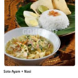 Nasi Soto Ayam   Lalap   Sambal