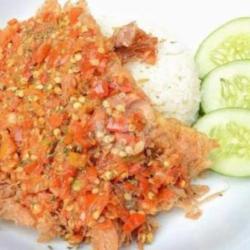 Nasi Geprek Telur Ceplok Crispy