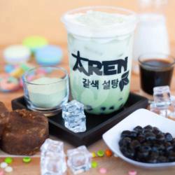 Brown Sugar Boba Matcha Milk