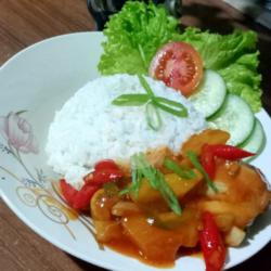 Nasi Ayam Saus Asam Manis