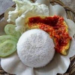 Nasi Telor Sambel Mantull