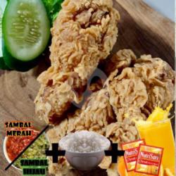 Ayam Geprek Paha Bawah   Nasi   Nutrisari