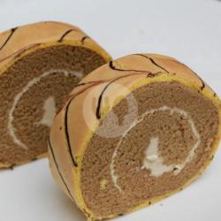 Coffee Swiss Roll Slice