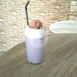 Milkshake Susu Murni Taro Dan Topping Ice Cream