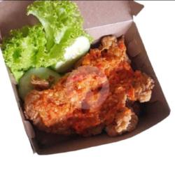 Kulit Ayam Crispy   Sambal Joss   Lalapan