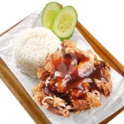 Ayam Saos Lada Hitam With Rice