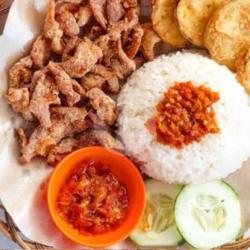 Nasi Kulit Ayam Krispy