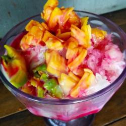 Es Alpukat  Kelapa Susu Sirup Merah