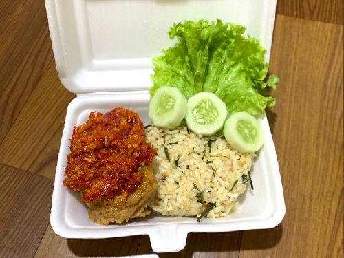 Ayam Geprek Nasi Daun Jeruk, Sate, Jangkak