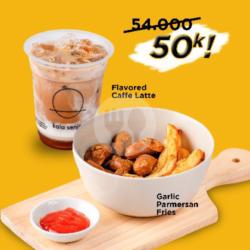 Promo 1 - Flavored Caffe Latte   Garlic Fries