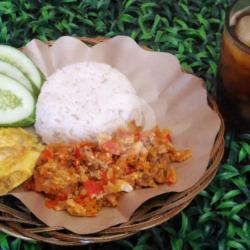 Ayam Goreng Geprek Dada   Telur   Nasi   Teh