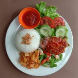 Nasi Rames Balado Ayam