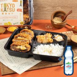 Beef Hamburg Cheese Katsu Bento   Le Minerale