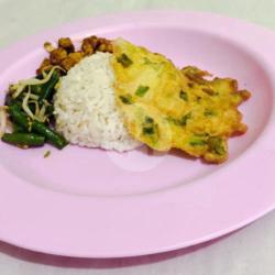 Nasi Telor Dadar Tumis