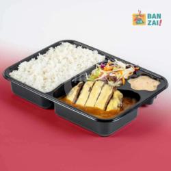 Cheesy Hamburg Curry Rice Bento