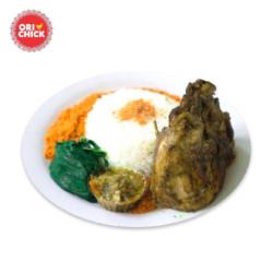 Nasi Putih Dada Panggang