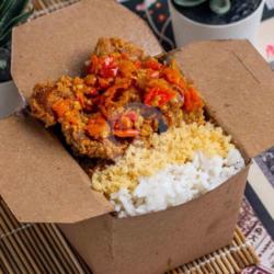 Paket Bento Kulit Crispy Sambal Original