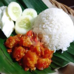 Paket Nasi Udang Mercon   Es Teh Manis