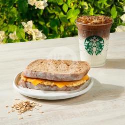 Egg Mayo Breakfast Sandwich   Caramel Macchiato