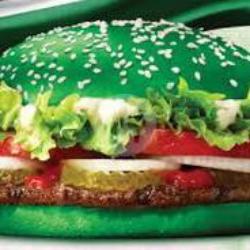 Spesial Chicken Burger Mozarella Hijau