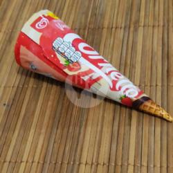 Es Krim Cornetto Walls Rasa Strawberry Vanila