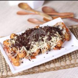 Pisang Geprek Coklat Keju Styrofoam