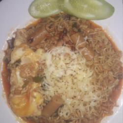 Bakmie Telur Sosis Keju Leleh Mozza Level 1-5