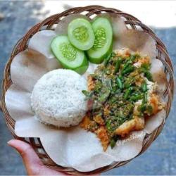 Ayam Geprek Cabai Hijau   Nasi