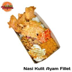 Nasi Kulit Ayam Fillet Crispy