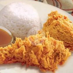 Paket 1 ( Nasi   Sayap Crispy / Paha Bawah Crispy )