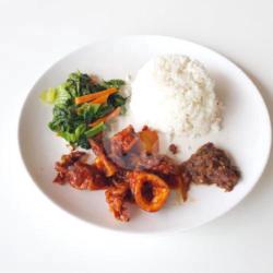 Nasi   Cumi Asam Pedas   Sayur