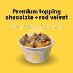 Pisang Coklat Topping Chocolate   Red Velvet