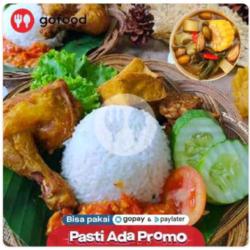 Pecel Ayam (paha)   Nasi   Sambel Terasi   Sayur Asem