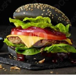 Black Burger Beef Pattie