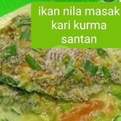 Ikan Nila Masak Kari Kurma Santan Nasi Putih