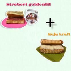 Roti Bakar Stroberi Goldenfil Keju Susu