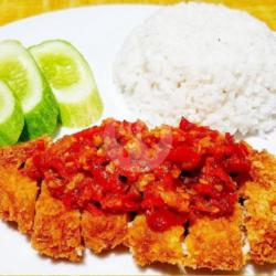 Nasi   Katsu Geprek