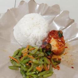 Paket Nasi Telor Balado Sayur Tumisan