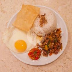 Nasi Cumi Asin   Telur